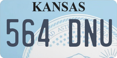 KS license plate 564DNU