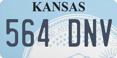 KS license plate 564DNV