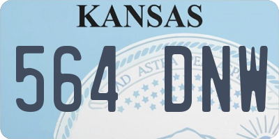 KS license plate 564DNW