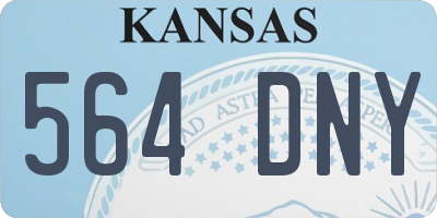 KS license plate 564DNY