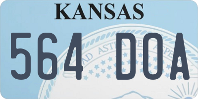 KS license plate 564DOA