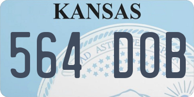 KS license plate 564DOB