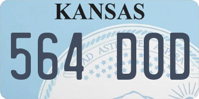 KS license plate 564DOD