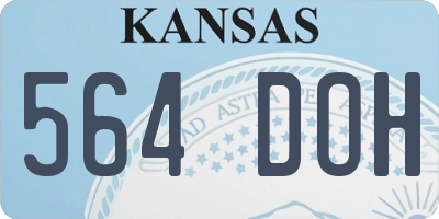 KS license plate 564DOH