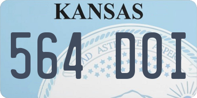 KS license plate 564DOI