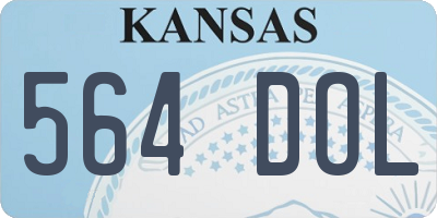 KS license plate 564DOL