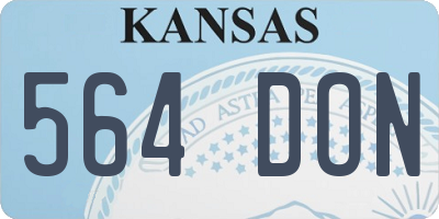 KS license plate 564DON