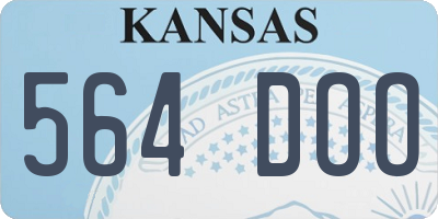 KS license plate 564DOO