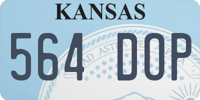 KS license plate 564DOP