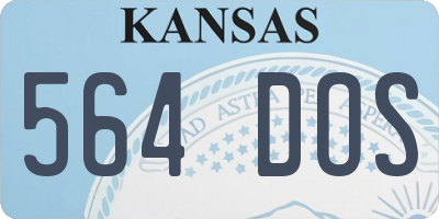 KS license plate 564DOS
