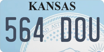 KS license plate 564DOU