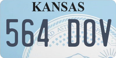 KS license plate 564DOV