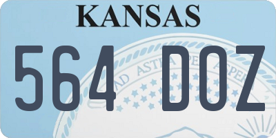 KS license plate 564DOZ