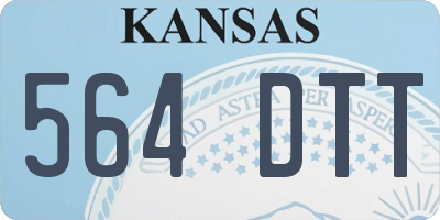KS license plate 564DTT