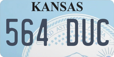 KS license plate 564DUC