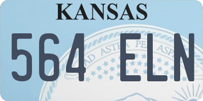 KS license plate 564ELN