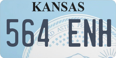KS license plate 564ENH