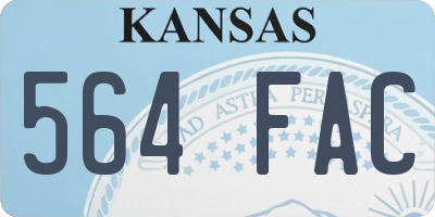 KS license plate 564FAC