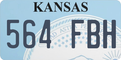 KS license plate 564FBH