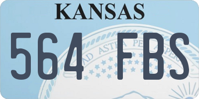 KS license plate 564FBS