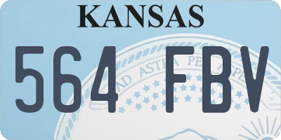 KS license plate 564FBV