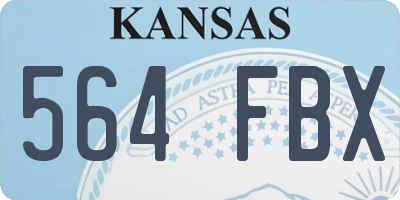 KS license plate 564FBX