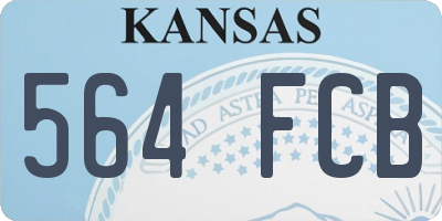 KS license plate 564FCB