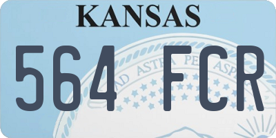 KS license plate 564FCR