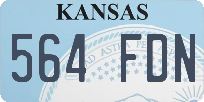KS license plate 564FDN