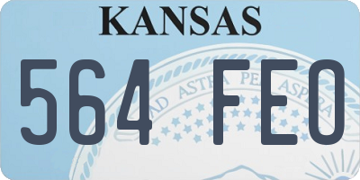 KS license plate 564FEO