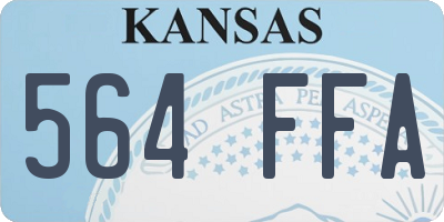 KS license plate 564FFA