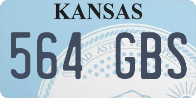 KS license plate 564GBS