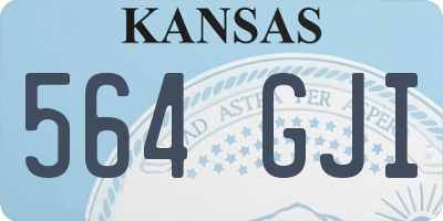 KS license plate 564GJI