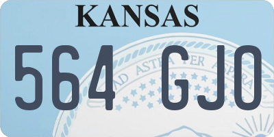 KS license plate 564GJO