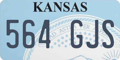 KS license plate 564GJS
