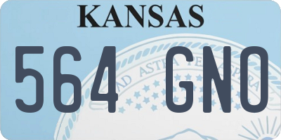 KS license plate 564GNO