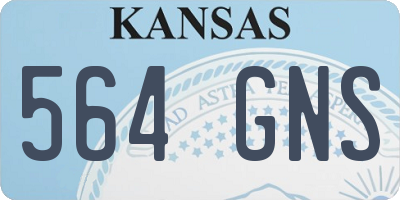 KS license plate 564GNS