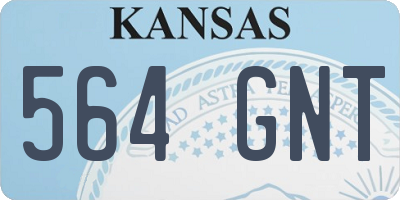 KS license plate 564GNT