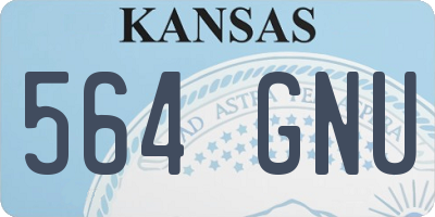KS license plate 564GNU