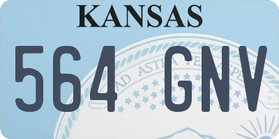 KS license plate 564GNV