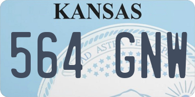 KS license plate 564GNW