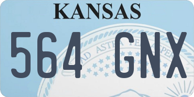 KS license plate 564GNX