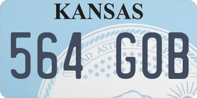 KS license plate 564GOB