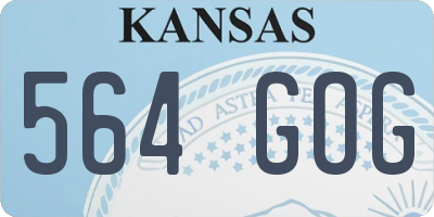 KS license plate 564GOG
