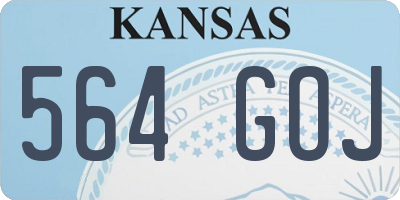KS license plate 564GOJ