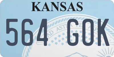 KS license plate 564GOK