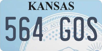 KS license plate 564GOS