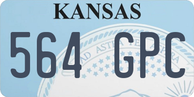 KS license plate 564GPC