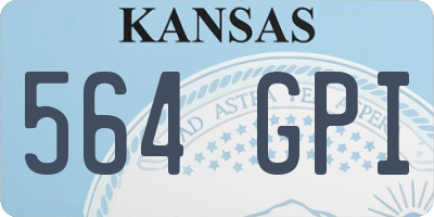 KS license plate 564GPI