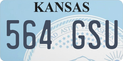 KS license plate 564GSU